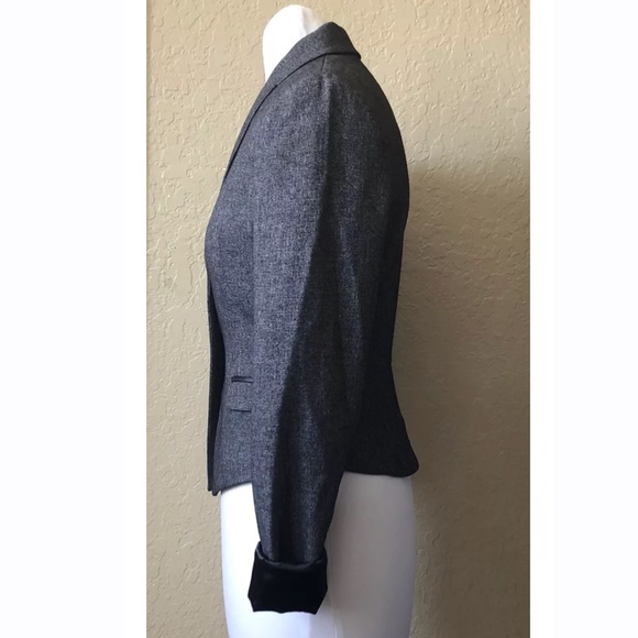 Tahari charcoal gray Cardona blazer with peplum - Picture 2 of 8